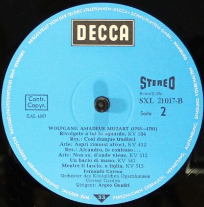 DECCA SXL 21 017-B - Cimarosa: Il Maestro Di Capella - Mozart: K - Image 4