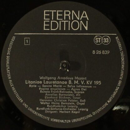 Eterna 8 26 839 - Litaniae Lauretanae KV 195 / Kyrie KV 341 / Al - Image 3