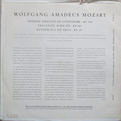 His Master's Voice WALP 517 - Vesperae Solennes De Confessore / - Image 2