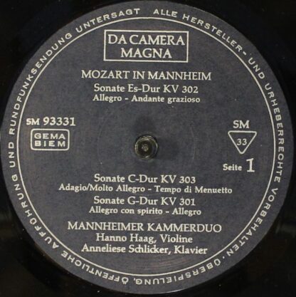 Da Camera Magna SM 93331 - Mozart In Mannheim/ Sonaten KV 296, 3 - Image 3