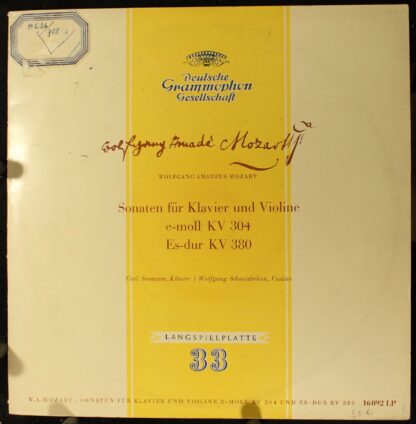 Deutsche Grammophon 16092 LP - Sonaten Für Klavier Und Violine E