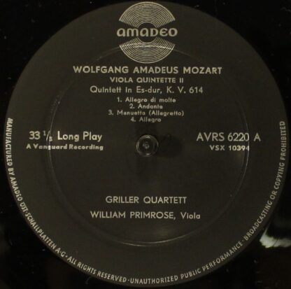 Amadeo AVRS 6220 - Quintette Es-dur, KV614 Und D-dur, KV.593 - Image 3