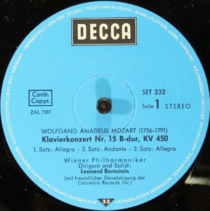 DECCA SET 332 - Klavierkonzert Nr. 15 B-Dur,  KV 450 / Linzer-Sy - Image 4