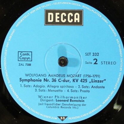 DECCA SET 332 - Klavierkonzert Nr. 15 B-Dur,  KV 450 / Linzer-Sy - Image 3