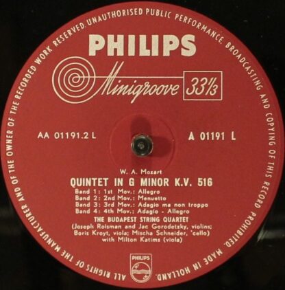 Philips A 01191 L - Streichquintett Es-Dur KV 614 | Streichquint - Image 4