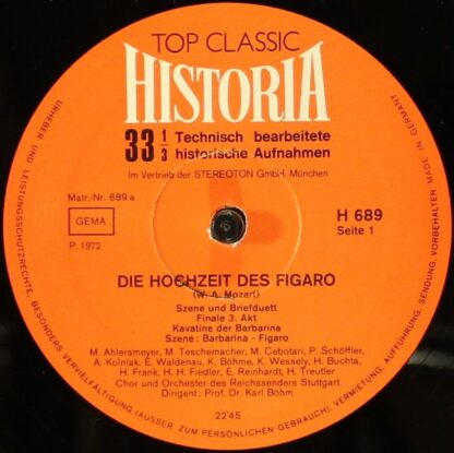 Top Classic Historia H-687/H-688/H-689 - Die Hochzeit Des Figaro - Image 9