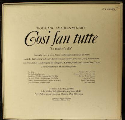 His Master's Voice 1 C 191-02249 / 52 - Cosi Fan Tutte - Image 2