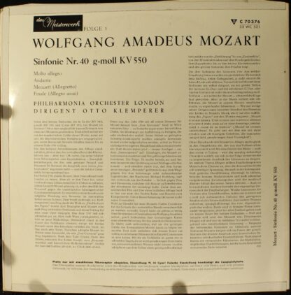 Columbia C 70 376 - Sinfonie Nr. 40 g-moll KV 550 - Image 2