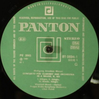 Panton 81 0694-1011 - Concerto For Concerto For Clarinet And Orc - Image 4