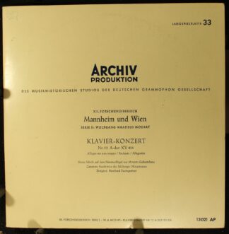 Archiv Produktion 13 021 AP - Klavier-Konzert Nr.12 A-dur KV 414