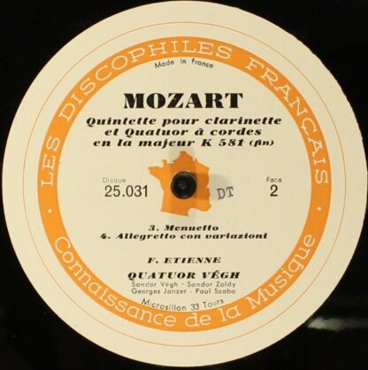 Les Discophiles Français 325.031 - Quintette Pour Clarinette E Q - Image 4