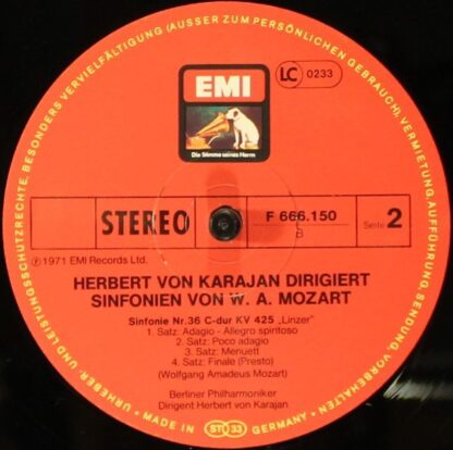 EMI F 666 150/52 - 6 Sinfonien: Nr. 35 "Haffner", Nr. 36 "Linzer - Image 9