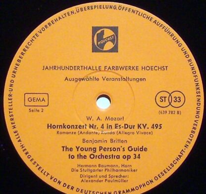 Hoechst 639 782 - The Young Person's Guide To The Orchestra - Image 3