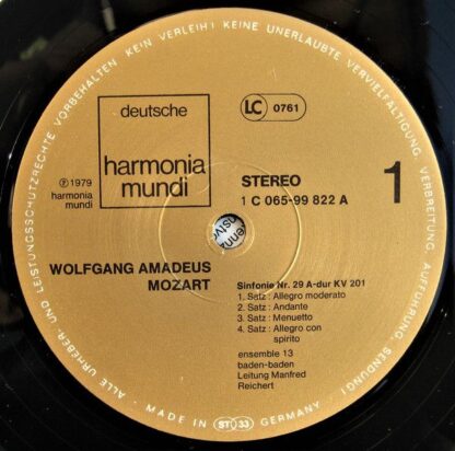 Deutsche Harmonia Mundi 1C 065-99 822 - Sinfonien KV 181, 182, 2 - Image 3