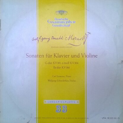 Deutsche Grammophon LPM 18323 - Sonaten Für Klavier Und Violine
