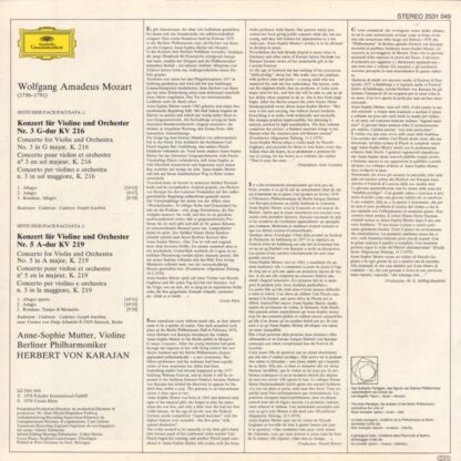 Deutsche Grammophon 2531 049 - Violinkonzerte • Violin Concertos - Image 2
