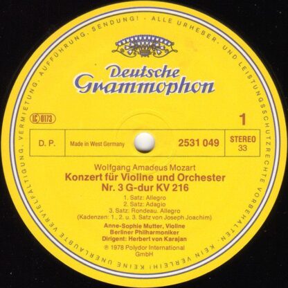 Deutsche Grammophon 2531 049 - Violinkonzerte • Violin Concertos - Image 3