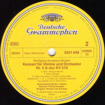 Deutsche Grammophon 2531 049 - Violinkonzerte • Violin Concertos - Image 4
