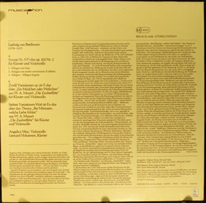 Musicaphon BM 30 SL 4006 - Violoncello Und Klavier - Image 2