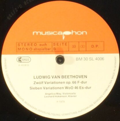 Musicaphon BM 30 SL 4006 - Violoncello Und Klavier - Image 4