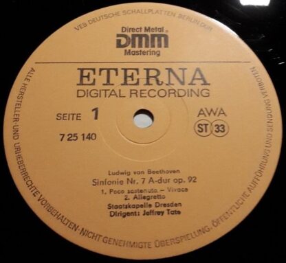 Eterna 7 25 140 - Sinfonie Nr. 7 A-dur Op. 92 / Die Weihe Des Ha - Image 2