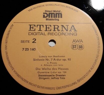 Eterna 7 25 140 - Sinfonie Nr. 7 A-dur Op. 92 / Die Weihe Des Ha - Image 3