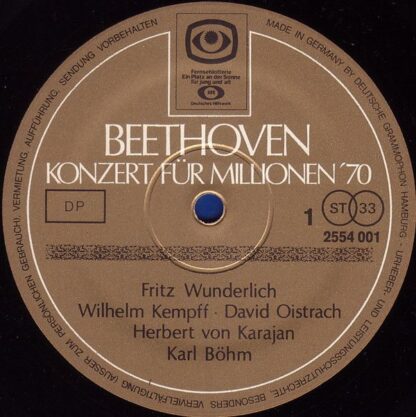Deutsche Grammophon 2554 001 - Konzert Für Millionen 70 - Image 3