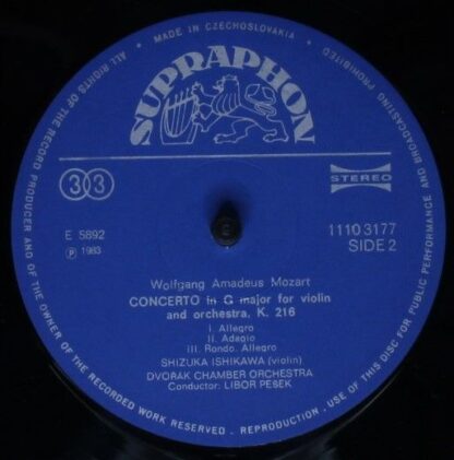 Supraphon 1110 3177 - Violin Concertos In G Major / In A Major - Image 4