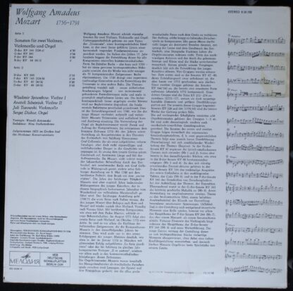 Eterna 8 26 782 - Sonaten Für Zwei Violinen, Violoncello Und Org - Image 2