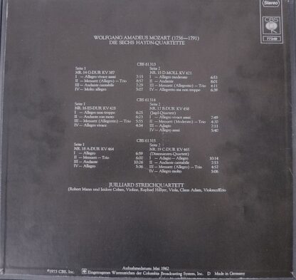 CBS 77349 - Die Sechs Haydn-Quartette - Image 2