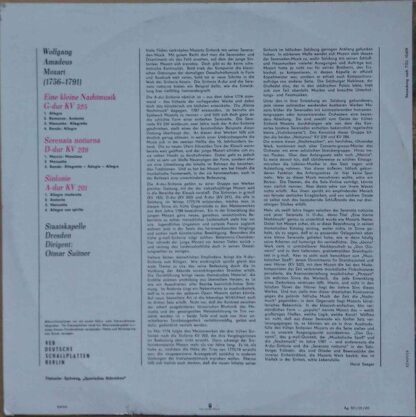 Eterna 8 25 222 - Eine Kleine Nachtmusik G-Dur KV 525 / Serenata - Image 2