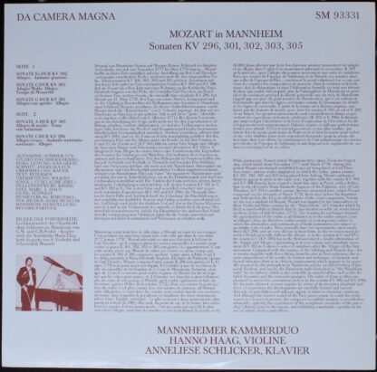 Da Camera Magna SM 93331 - Mozart In Mannheim/ Sonaten KV 296, 3 - Image 2