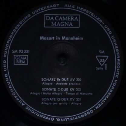Da Camera Magna SM 93331 - Mozart In Mannheim/ Sonaten KV 296, 3 - Image 3