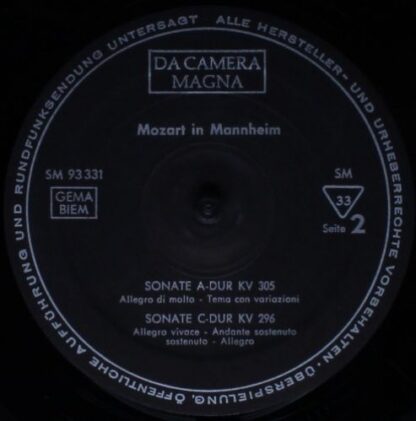 Da Camera Magna SM 93331 - Mozart In Mannheim/ Sonaten KV 296, 3 - Image 4
