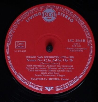 RCA Victor Red Seal LSC-2545-B - Appassionata And Funeral March - Image 4