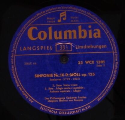 Columbia WCX 1391/92 - IX. Sinfonie D-moll / VIII. Sinfonie F-du - Image 4