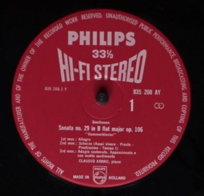 Philips 835 208 AY - Hammerklavier-Sonate - Image 3