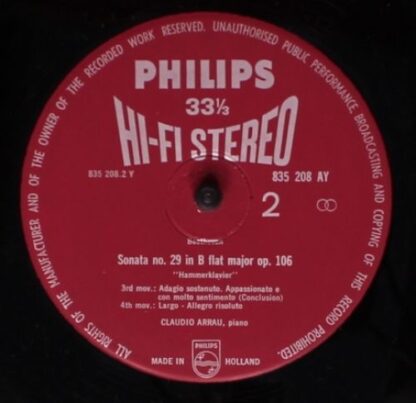 Philips 835 208 AY - Hammerklavier-Sonate - Image 4