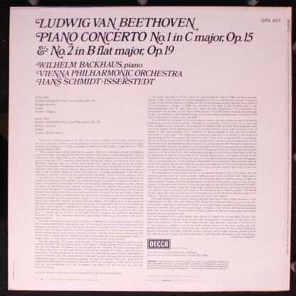 DECCA SPA 401 - Piano Concerto No.1 / Piano Concerto No.2 - Image 2