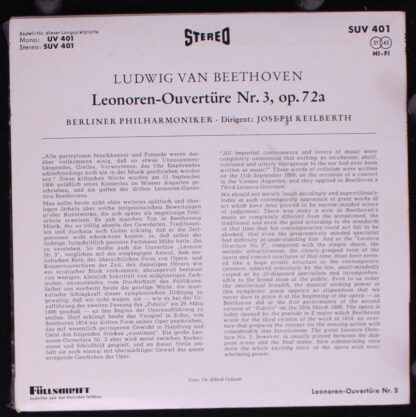 Telefunken SUV 401 - Leonoren-Ouvertüre Nr. 3 Op. 72a - Image 2