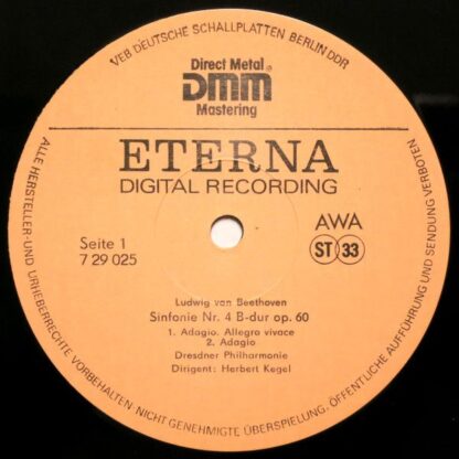 Eterna 7 25 025-026 - Sinfonie Nr. 4 B-dur Op. 60 / Sinfonie Nr. - Image 5