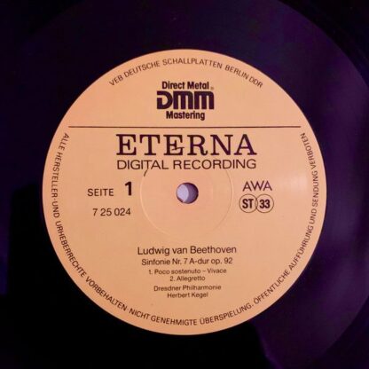 Eterna 7 29 024 - Sinfonie Nr. 7 A-dur Op. 92 / Coriolan-Overtür - Image 3