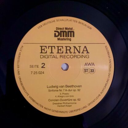 Eterna 7 29 024 - Sinfonie Nr. 7 A-dur Op. 92 / Coriolan-Overtür - Image 4