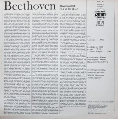 Eterna 725 083 - Klavierkonzert Nr.5 Es-dur Op.73 - Image 2