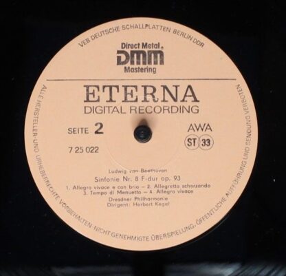 Eterna 7 29 022 - Sinfonie Nr. 5 C-moll Op. 67 / Sinfonie Nr. 8 - Image 4