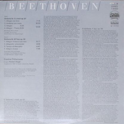 Eterna 7 29 022 - Sinfonie Nr. 5 C-moll Op. 67 / Sinfonie Nr. 8 - Image 2