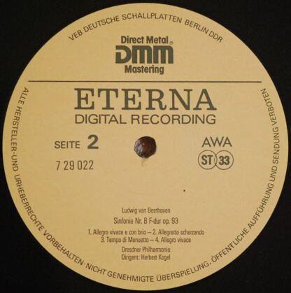 Eterna 7 29 022 - Sinfonie Nr. 5 C-moll Op. 67 / Sinfonie Nr. 8 - Image 4