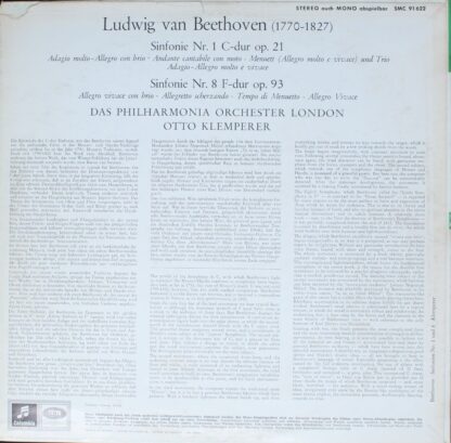 Columbia SMC 91 622 - 1. Sinfonie C-Dur, 8. Sinfonie F-Dur - Image 2