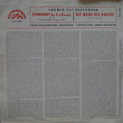 Supraphon SUA 10367 - Symphony No. 2 D Major, Op. 36 - Die Weihe - Image 2