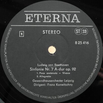 Eterna 8 25 416 - Ludwig van Beethoven- Gewandhausorchester Leip - Image 3